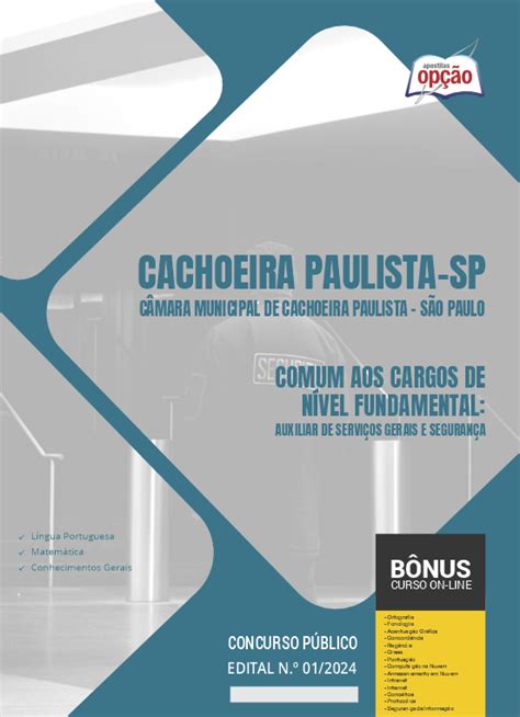 Apostila Câmara de Cachoeira Paulista SP em PDF Comum aos Cargos de