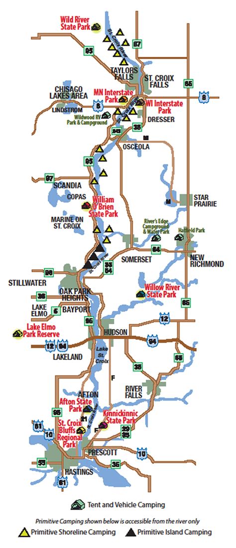 Camping Map – Explore the Wild and Scenic St Croix Valley