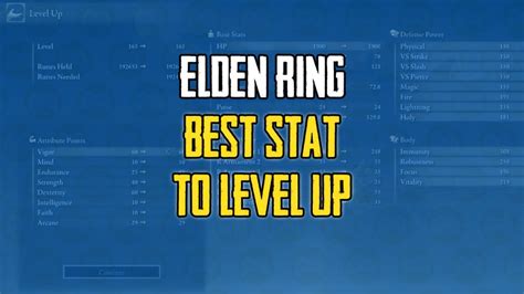 What Are The Best Stats To Level Up In Elden Ring