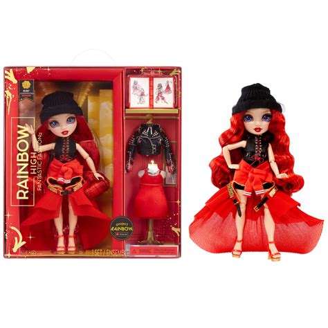 Rainbow High Fantastic Fashion Ruby Anderson - Red 11” Fashion Doll - L ...