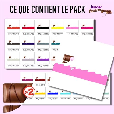 Kinder Bueno Personnalisé Pack Images Pour Créer Vos Etsy