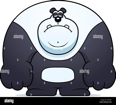 A cartoon illustration of a panda bear looking sad Stock Vector Image ...