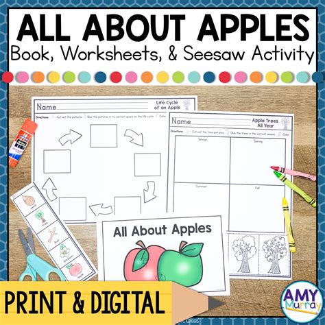 Apple Life Cycle Worksheets And Seesaw Activity Kindergarten Apple Activities Teaching