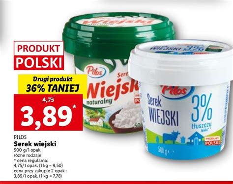 Promocja Serek Wiejski Lekki 3 Pilos W Lidl