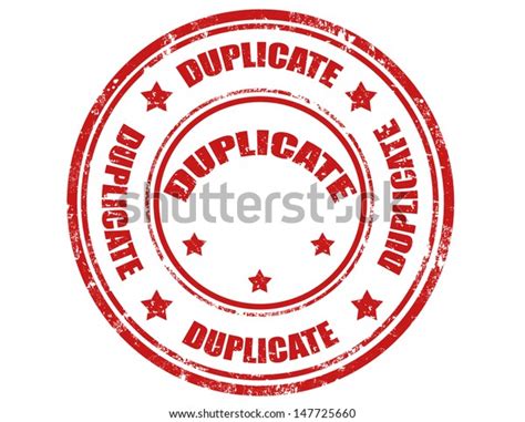 Grunge Rubber Stamp Word Duplicate Insidevector Stock Vector Royalty