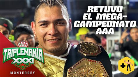 Hijo del Vikingo retuvo el Megacampeonato AAA en Triplemanía XXXI YouTube