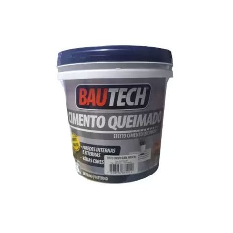 Massa Para Efeito Cimento Queimado Bautech Platina Kg Compretop