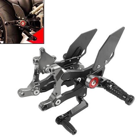 Motorcycle Carbon Fiber CNC Footpeg Kit Rearsets Footrest Rear Set For