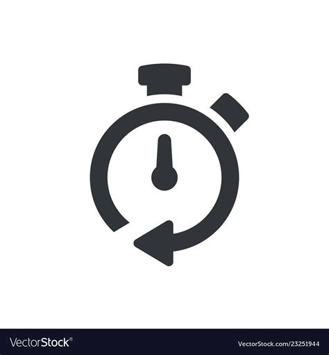 Timer icon symbol pictogram isolated Royalty Free Vector