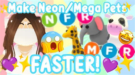 How To Make NEON And MEGA Pets FASTER In Adopt Me Roblox AstroVV