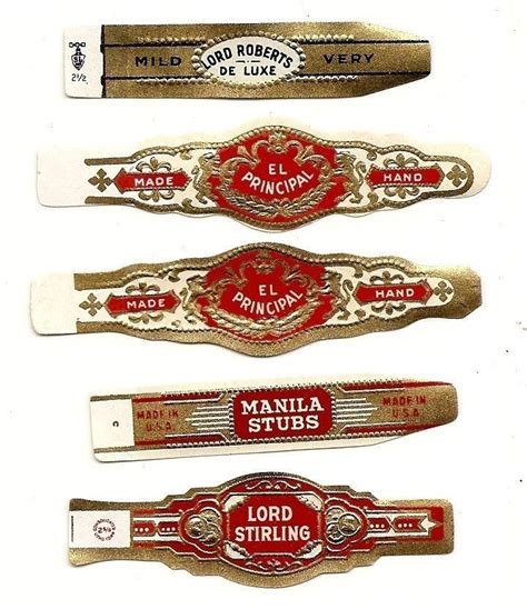 Cigar Band Labels New Old Stock Cigar Bands Cigar Bands Cigar