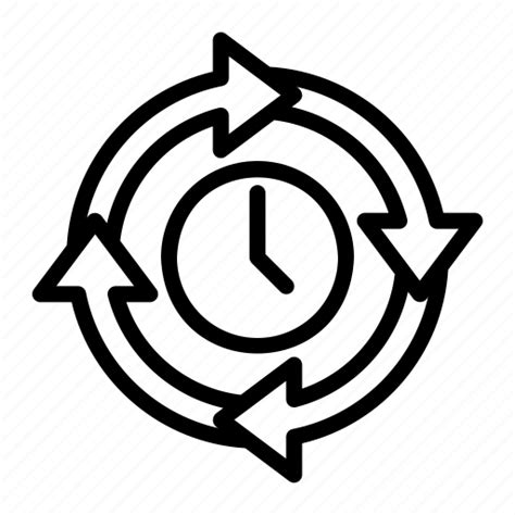 Time Management Working Hours Long Work Schedule Icon Download