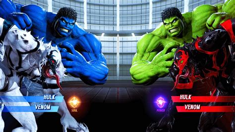 Blue Hulk Carnage Vs Green Hulk Black Venom Hardest Marvel Vs