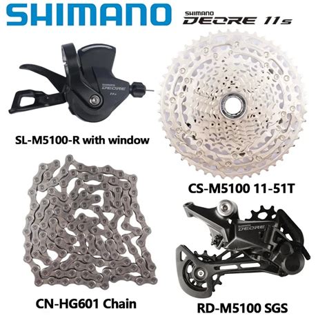 SHIMANO DEORE M5100 M5120 11 H Z Groupset MTB Da Bisikleti Shifter Arka