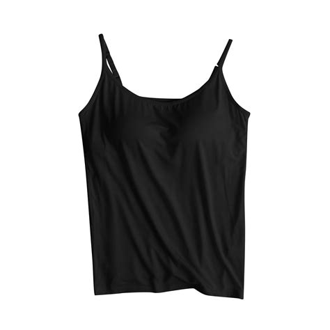 Jggspwm Women Cotton Plus Size Camisole Shelf Bra Cami Tank Tops