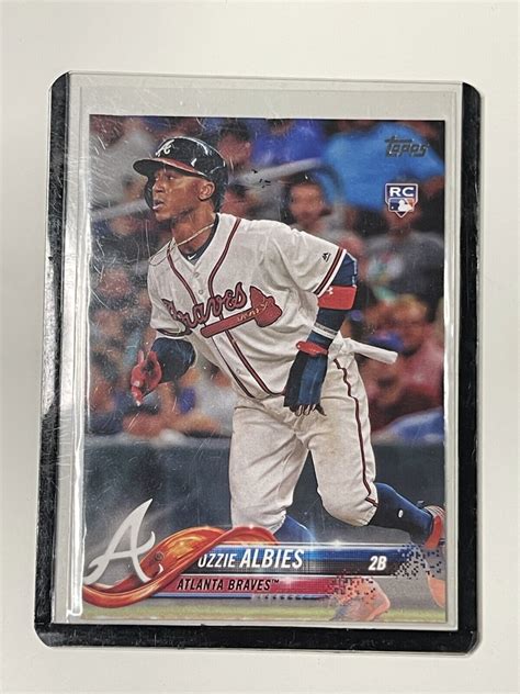 2018 Topps 276 Ozzie Albies Braves Rookie Sports Trading Card Major