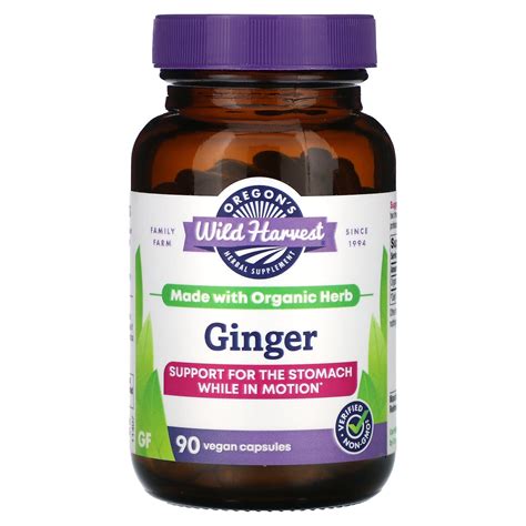 Oregons Wild Harvest Ginger 90 Vegan Capsules