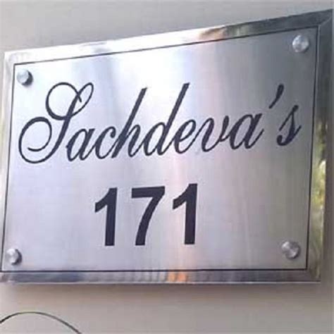 Stainless Steel Name Plate Wall Mounted For Home And Office At Rs