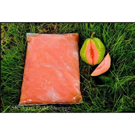 A Grade Papaya Frozen Pink Guava Pulp Packaging Type Plastic Bag