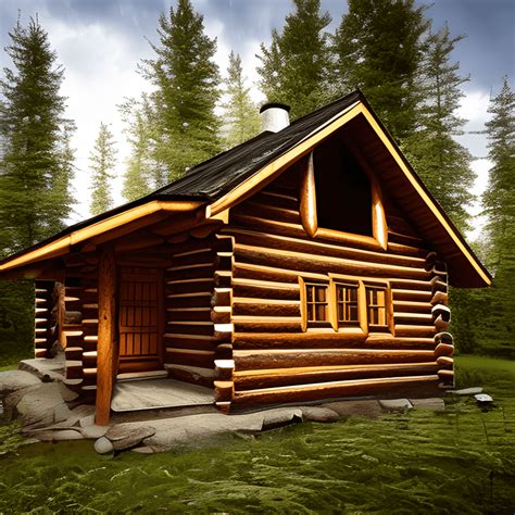 Stunning Magical Log Cabin Thomas Kindade Photograph Hyper Realistic