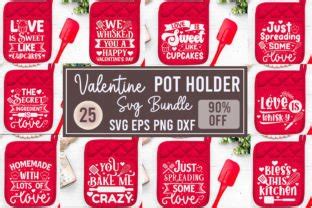 Valentine Pot Holder Svg Bundle Graphic By Moslem Graphics Creative