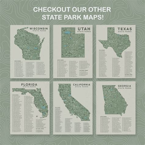 West Virginia State Park Map Checklist Etsy