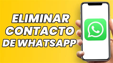 Como Eliminar Un Contacto De Whatsapp 2023 YouTube