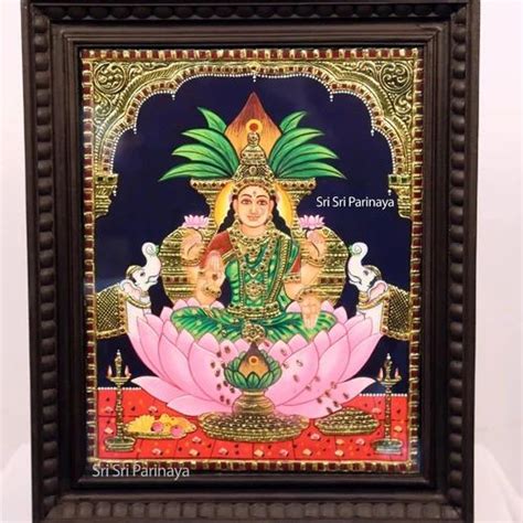 Teak Wood K Gold Foil Inch Lakshmi Devi Tanjore Painting At Rs