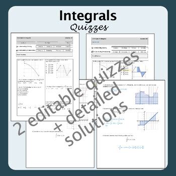 Calculus Integrals And Integration Techniques Unit Bundle No Prep