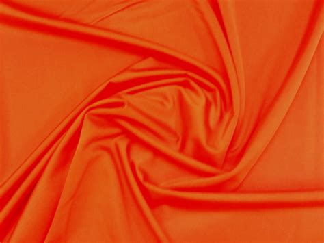 Orange Plain Nylonspandex All Way Stretch Fabric Material Etsy