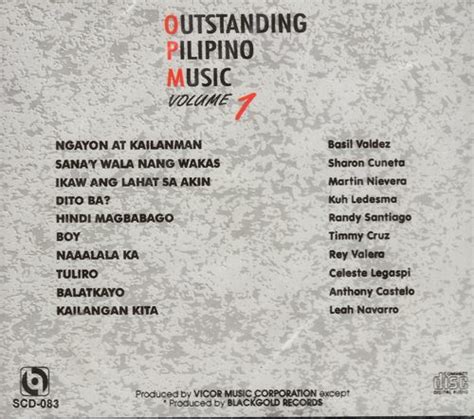 Opm Outstanding Pilipino Music Volume 1 Regal Home Entertainment