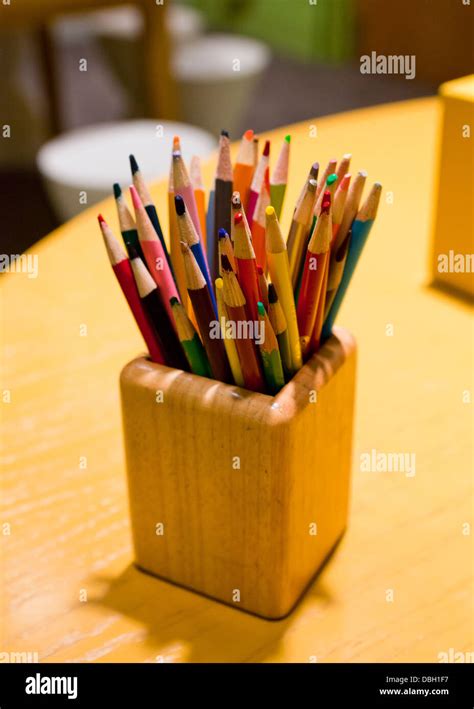 Color Pencils In Box Stock Photo Alamy