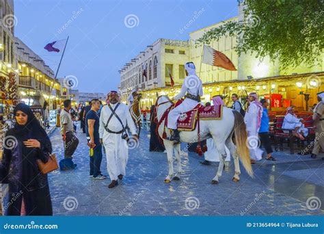 Souq Waqif Night Timelapse in Doha Editorial Stock Image - Image of ...