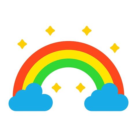 El Icono Del Arco Iris Vector Premium