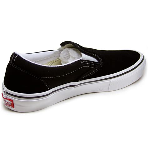 T Nis Vans Skate Slip On Black White Take Over Skateshop