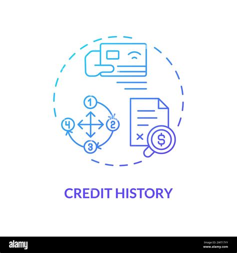 Credit History Blue Gradient Concept Icon Stock Vector Image And Art Alamy