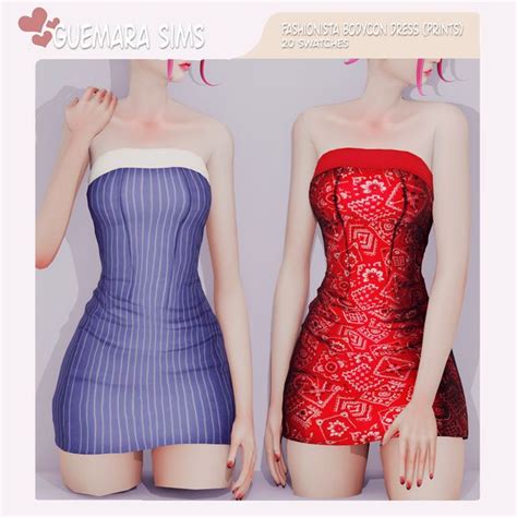 Fashionista Bodycon Dress Set Public Now Guemara Sims 4