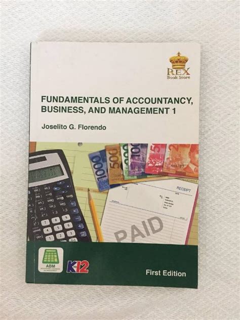 Fundamentals Of Accountancy Business And Management 1 Grade 11 12 SHS