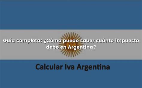 Gu A Completa C Mo Puedo Saber Cu Nto Impuesto Debo En Argentina