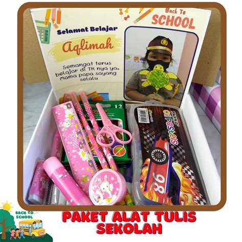 Jual Paket Alat Tulis Lengkap Anak TK Paud SD Set Alat Tulis Anak