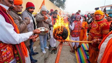 108 Foot Long Incense Stick Lit At Ayodhya As Ram Mandir Approaches Consecration Hindustan Times