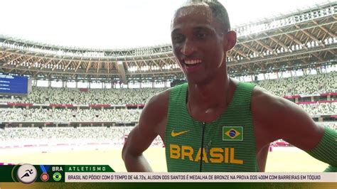 Vídeo Alison Dos Santos Comemora O Bronze Essa Medalha é Nossa é Do