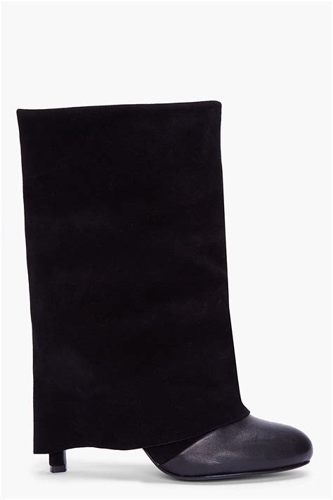 Lyst See By Chlo Fold Over Heel Boot In Black