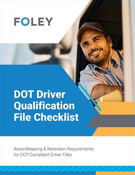 Dot Driver Qualification File Checklist Foley