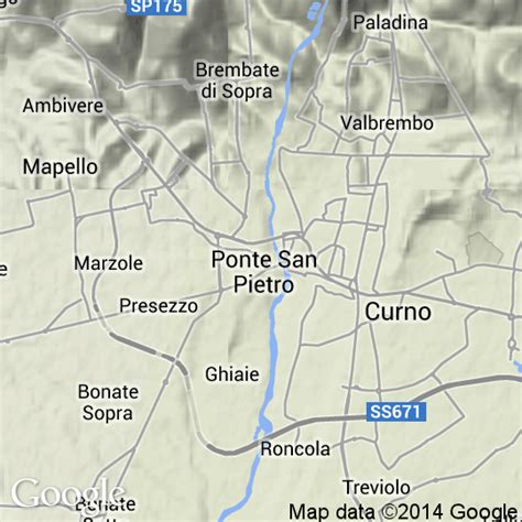 Mappa Di Ponte San Pietro Cartine Stradali E Foto Satellitari