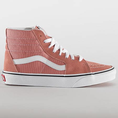 Vans Baskets Montantes Femme Sk8 Hi Rose Dawn True White