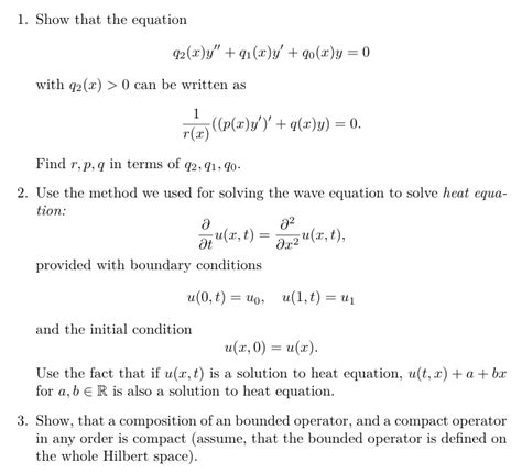 Solved 1 Show That The Equationq2 X Y Q1 X Y Q0 X Y 0with