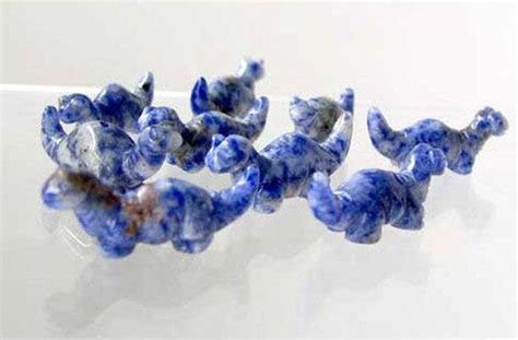 Dinosaur 2 Carved Sodalite Diplodocus Beads 21x11x8mm Blue Etsy