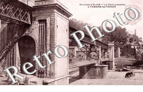 Reproduction Cartes Postales Anciennes Pont Suspendu A Tamaris Les