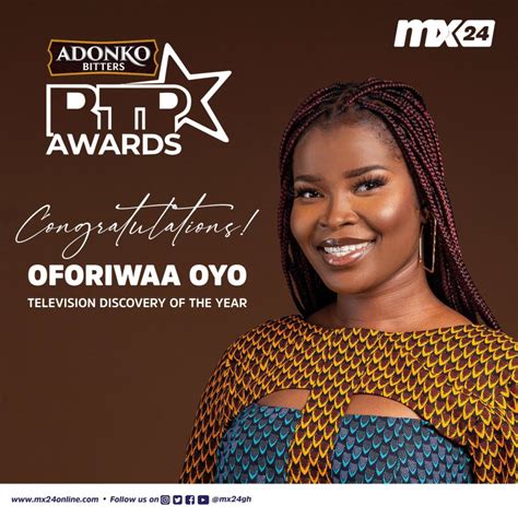 Oforiwaa Oyo Wins ‘‘tv Discovery Of The Year At Rtp Awards Africa